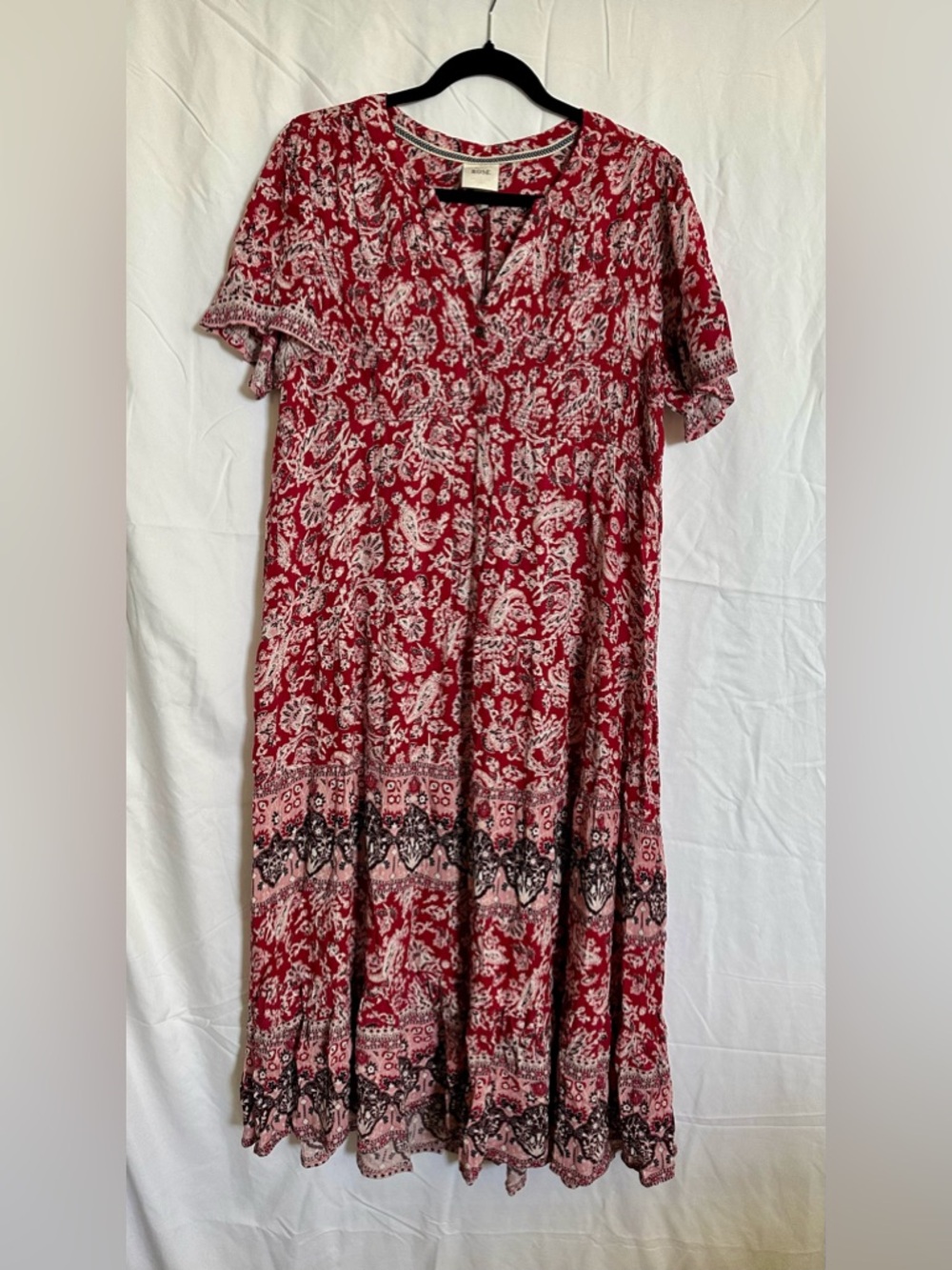NWT - Red Floral Midi Dress - Medium
